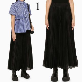 サカイ(sacai)のサイズ1　SACAI 22AW  プリーツ パンツ 黒　新品 定価82500円(その他)