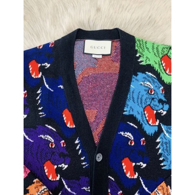 GUCCI ANGRY CAT CARDIGAN アングリーキャットマルチカラー-