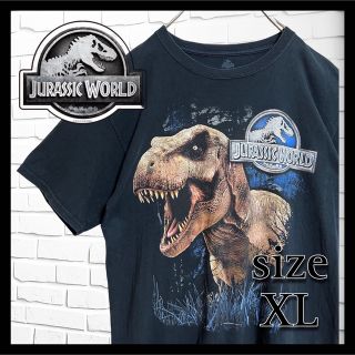 ティービーアンドムービー(TV&MOVIE)の入手困難 古着 ジュラシックワールド ムービーTシャツ ビックロゴ 恐竜 XL(Tシャツ/カットソー(半袖/袖なし))