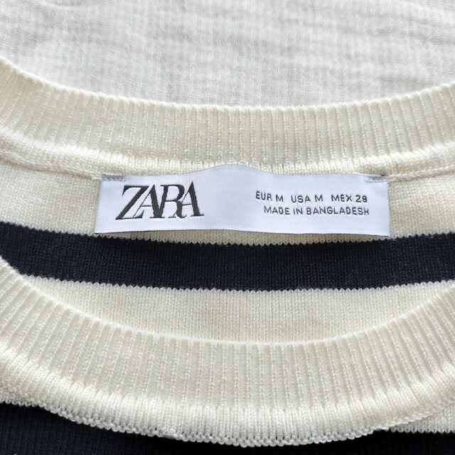 ZARA(ザラ)のZARA ベーシッククロップドニットトップス レディースのトップス(カットソー(半袖/袖なし))の商品写真