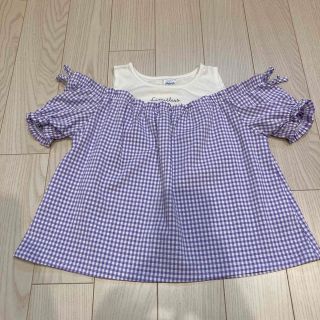 みゆあまま様専用【120センチ】キッズ　肩出しトップス(Tシャツ/カットソー)