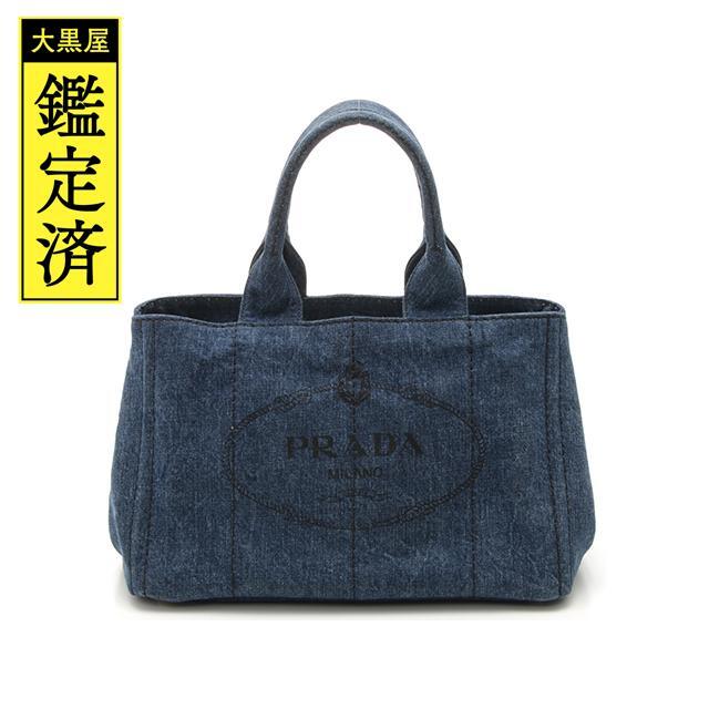 セール特価 カナパ プラダ - PRADA カナパMトート ブルー【434