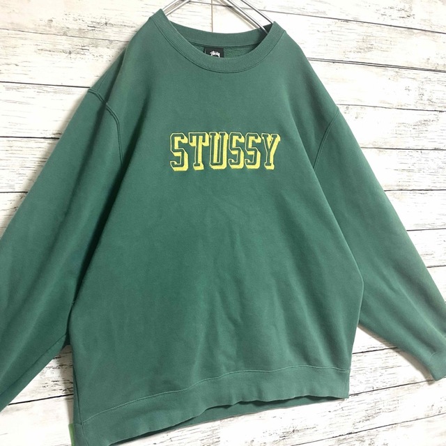 最高デザイン】 STUSSY スウェット 刺繍 アーチロゴ 希少モデル 美品-