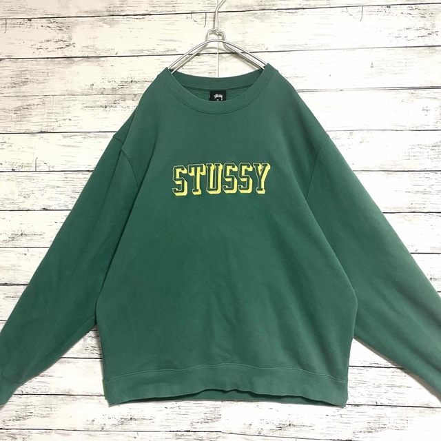 【激レア‼︎】【USA製】STUSSY☆ビッグロゴ刺繍 スウェット A975