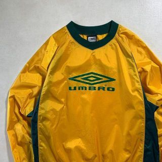 90s UMBRO アンブロ プルオーバー ナイロンジャケット イエロー 両面