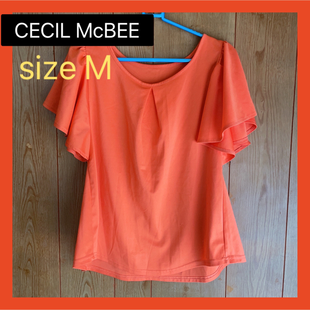 CECIL McBEE(セシルマクビー)の即日発送　CECIL McBEE ブラウス　ビタミンカラー　Mサイズ レディースのトップス(シャツ/ブラウス(半袖/袖なし))の商品写真