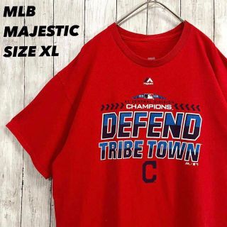 メジャーリーグベースボール(MLB)のMLB古着　ユニセックス古着　メジャーリーグプリントTシャツ　サイズL 赤　春夏(Tシャツ/カットソー(半袖/袖なし))