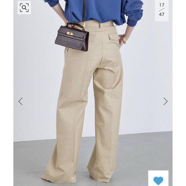 Deuxieme Classe TUCK CHINO ワイドパンツ