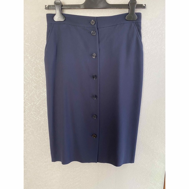 HERMES - エルメス 紺色 スカート 36サイズ