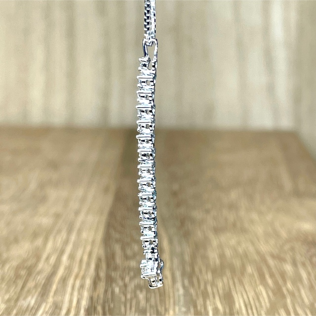 照り輝き良し!k18WG ダイヤ デザイン ネックレス 3.34g GR758