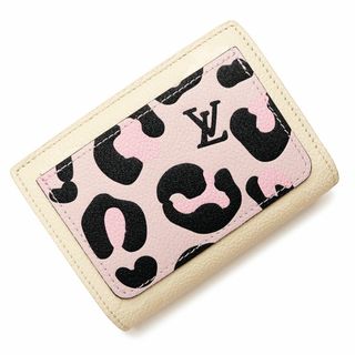 ルイヴィトン(LOUIS VUITTON)のルイ ヴィトン ポルトフォイユ クレア ワイルドアットハート 二つ折り コンパクト 財布 モノグラムアンプラント レザー クレーム ベージュ ピンク M80754 箱付 LOUIS VUITTON（新品・未使用品）(財布)