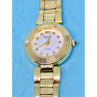 T32）美品(*'▽')KLAEUSE・クロイゼ電池交換済ゴールドレディス腕時計(腕時計)