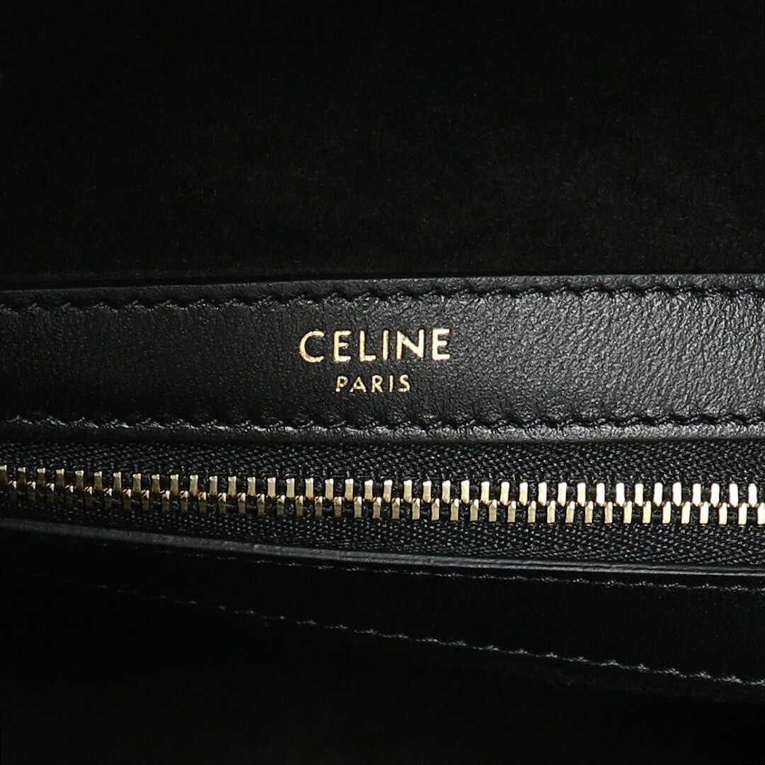 celine(セリーヌ)のセリーヌ CELINE ラージ プリアージュ パタパン トリオンフ チェーン ショルダートートバッグ ウール カーフスキン レザー レッド ブラック 赤 197562DQL.27NO（未使用　展示品） レディースのバッグ(トートバッグ)の商品写真