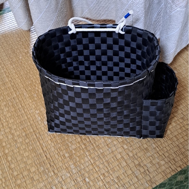 PPバンド製かご(ポケット付きはけご小)、色オーダー受付ます。の通販