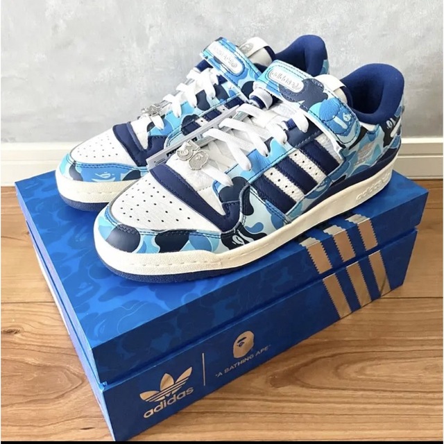 BAPE×adidas Forum 84 Low ブルーカモ 29センチ