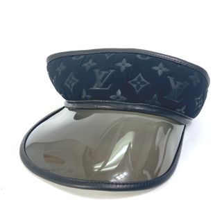 ルイヴィトン(LOUIS VUITTON)のルイヴィトン LOUIS VUITTON モノグラム 帽子 サンバイザー ナイロン ブラック(その他)