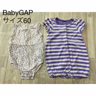 ベビーギャップ(babyGAP)のBabyGAP サイズ60 夏物ロンパース(ロンパース)