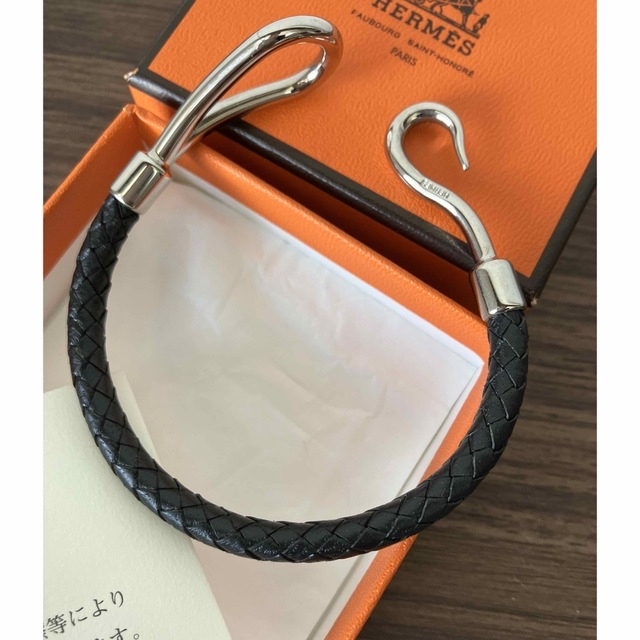 HERMES レザーブレスレット ジャンボH