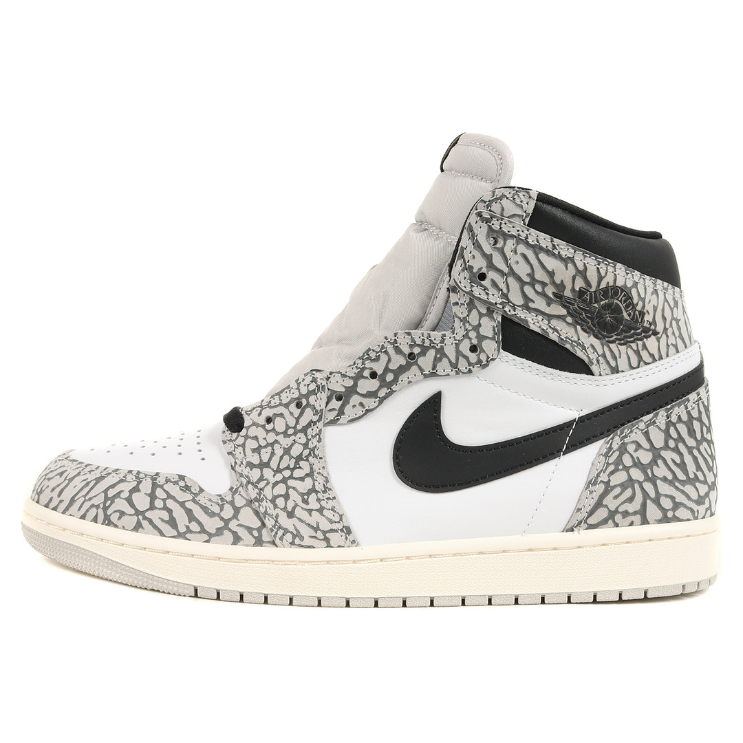 NIKE ナイキ スニーカー サイズ:28.0cm AIR JORDAN 1 RETRO HIGH OG WHITE CEMENT DZ5485-052 テックグレー モスリン US10 エアジョーダン 1 レトロ ハイカット 運動靴 カジュアル ブランド 【メンズ】【K3733】