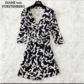 ダイアンフォンファステンバーグ(DIANE von FURSTENBERG)のダイアンフォンファステンバーグ 膝丈 ラップワンピース リボン　シルク(ひざ丈ワンピース)