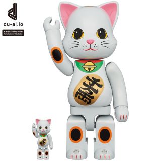 ベアブリック(BE@RBRICK)のNY@BRICK 招き猫　白メッキ100%&400% be@brick(その他)