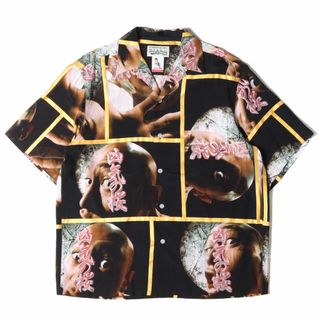 ワコマリア(WACKO MARIA)のWACKO MARIA ワコマリア シャツ サイズ:L 凶気の桜 レーヨン アロハシャツ ハワイアンシャツ HAWAIIAN SHIRT 22SS ブラック トップス カットソー カジュアル ブランド ストリート 【メンズ】【中古】【美品】【K3733】(シャツ)