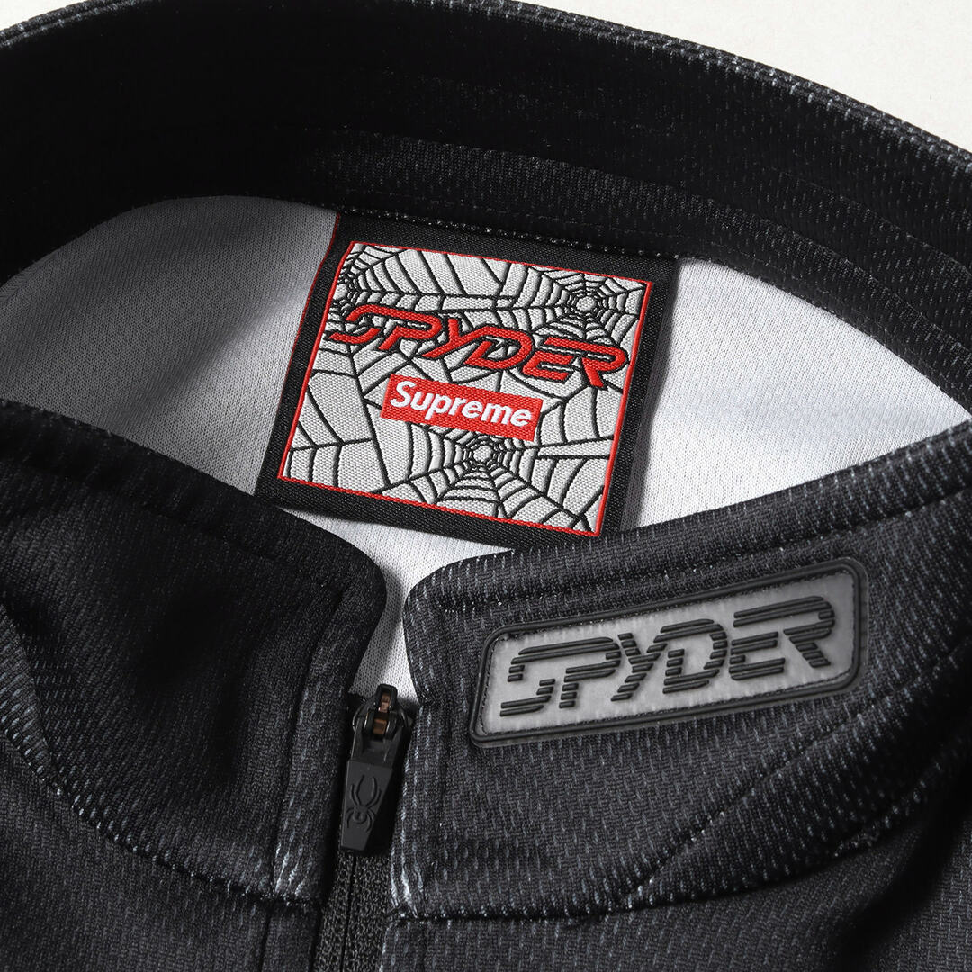 Supreme シュプリーム サイズ:S SPYDER スパイダーウェブ ハーフジップ プルオーバー ジャージ Spyder Web Half Zip Pullover 22AW ブラック 黒 トップス カットソー 長袖 コラボ 【メンズ】【美品】