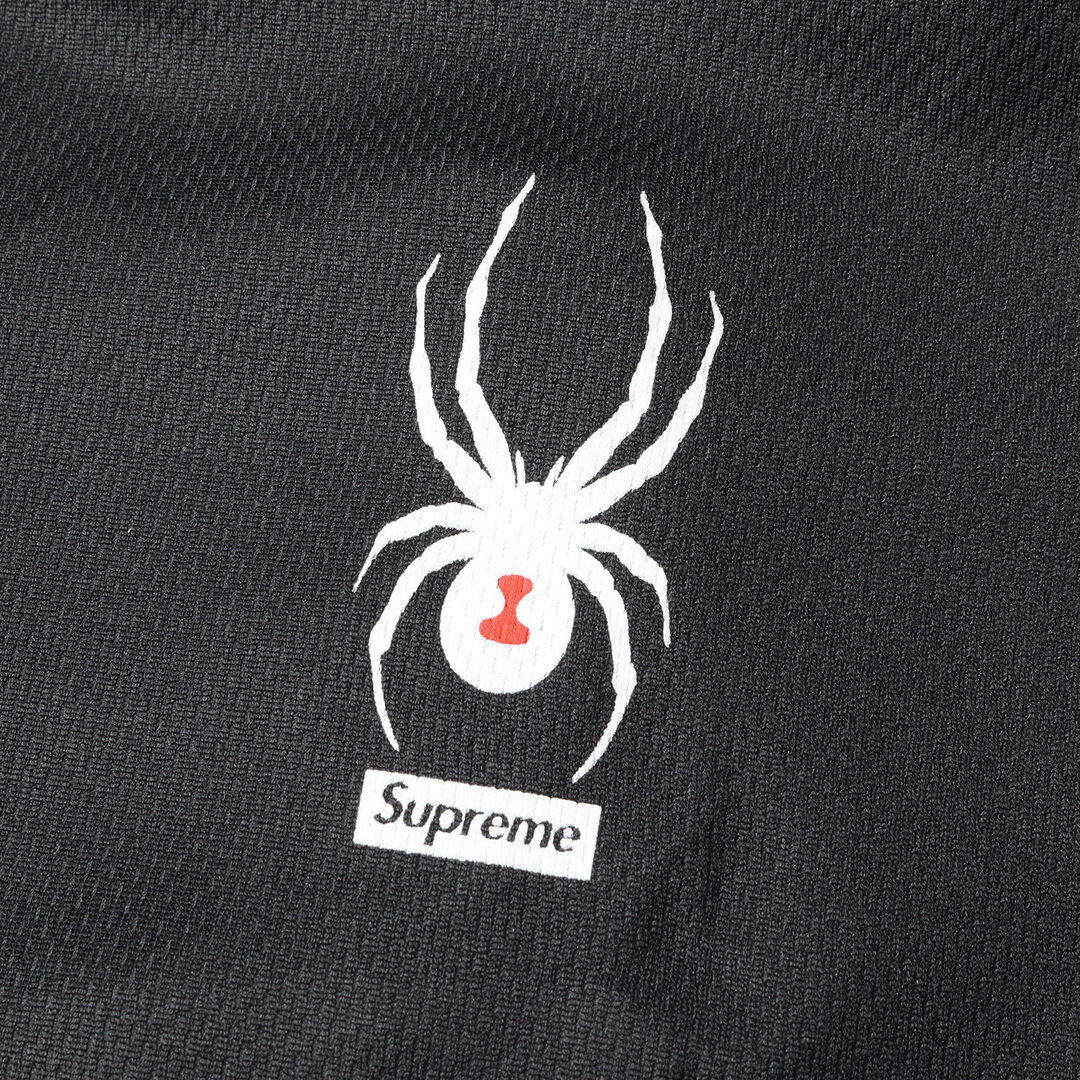 Supreme シュプリーム サイズ:S SPYDER スパイダーウェブ ハーフジップ プルオーバー ジャージ Spyder Web Half Zip Pullover 22AW ブラック 黒 トップス カットソー 長袖 コラボ 【メンズ】【美品】