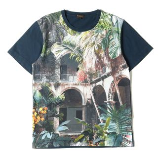 ポールスミス(Paul Smith)のPaul Smith ポールスミス Tシャツ サイズ:L ボタニカル フォト グラフィック プリント 切替 クルーネックTシャツ 174322 299Z 総柄 COLLECTION マルチカラー ネイビー 日本製 トップス カットソー 半袖 【メンズ】【中古】(Tシャツ/カットソー(半袖/袖なし))