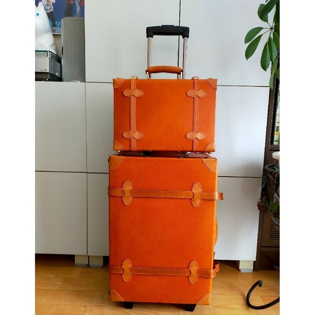 siffler(シフレ)の【らんらん様専用】ユーラシアミニトランク　オレンジ レディースのバッグ(ショルダーバッグ)の商品写真