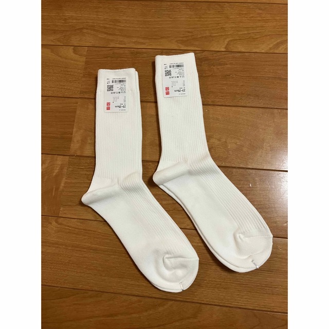 UNIQLO(ユニクロ)のユニクロUNIQLOリブソックス23cm〜25cm2足セット　リブ靴下 メンズのレッグウェア(ソックス)の商品写真