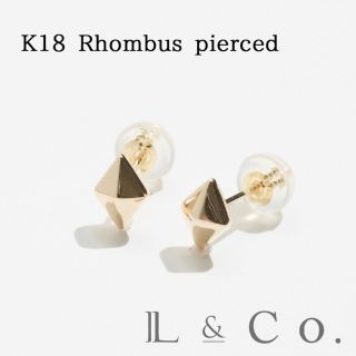 エルアンドコー(L&CO.)のL &CO.☆ダイヤ型☆スクエア型☆K18ピアス(ピアス)