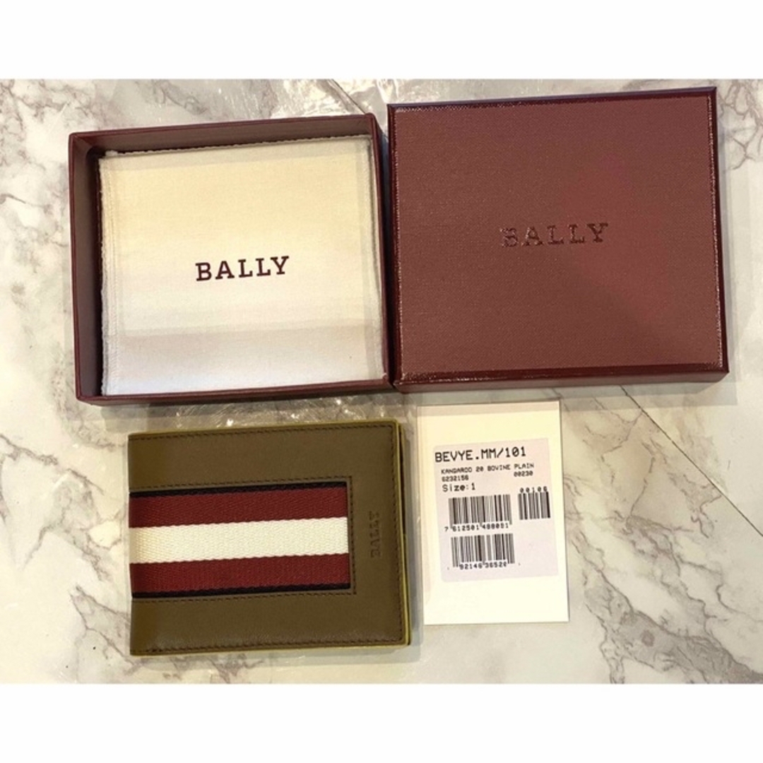 バリー]BALLY 二つ折り財布 レザー 秋にオススメ キャメル - 折り財布