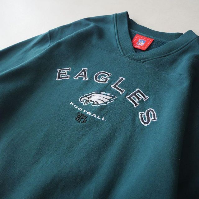 STARTER   NFL EAGLES イーグルス グリーンスウェットチームロゴ刺繍