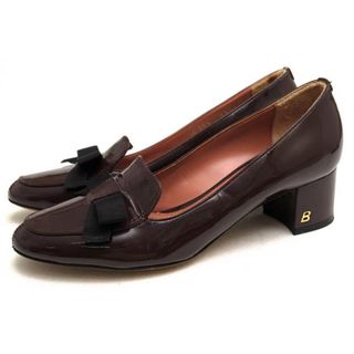 バリー(Bally)のバリー／BALLY パンプス シューズ 靴 レディース 女性 女性用エナメル パテント レザー 革 本革 レッド ブラウン 赤 茶  GABRYELLE リボン ハイヒール(ハイヒール/パンプス)