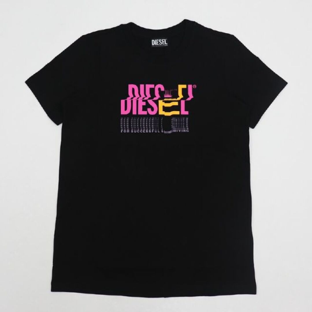 DIESEL ディーゼル Tシャツ トップス パフスリーブ 綿100％ 黒 S