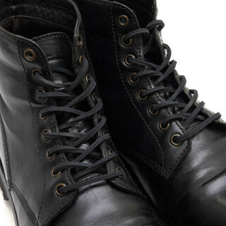 イタリア製BUTTEROブッテロ本革ブラックレザーロングブーツ革靴エンジニア艶黒