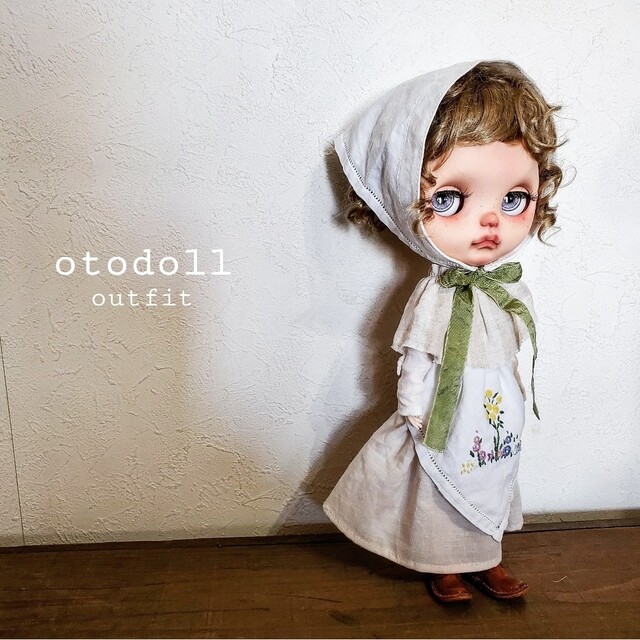 otodoll ブライス アウトフィット 刺繍エプロン