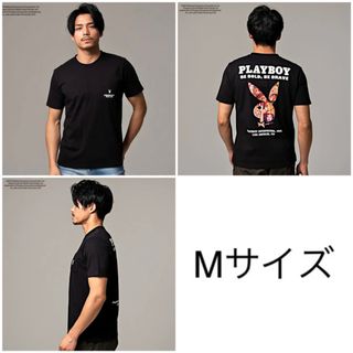 プレイボーイ(PLAYBOY)の【美品】PLAYBOY(プレイボーイ)Tシャツ Mサイズ 黒(Tシャツ/カットソー(半袖/袖なし))