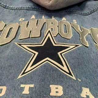 超激レア NFL COWBOYS デニムジャケットパーカー結合 バックロゴ