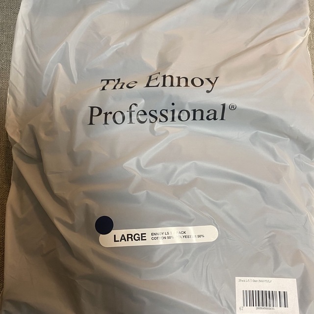 ENNOY 2PACK L/S T-SHIRTS navy Lサイズ 胸ロゴ-