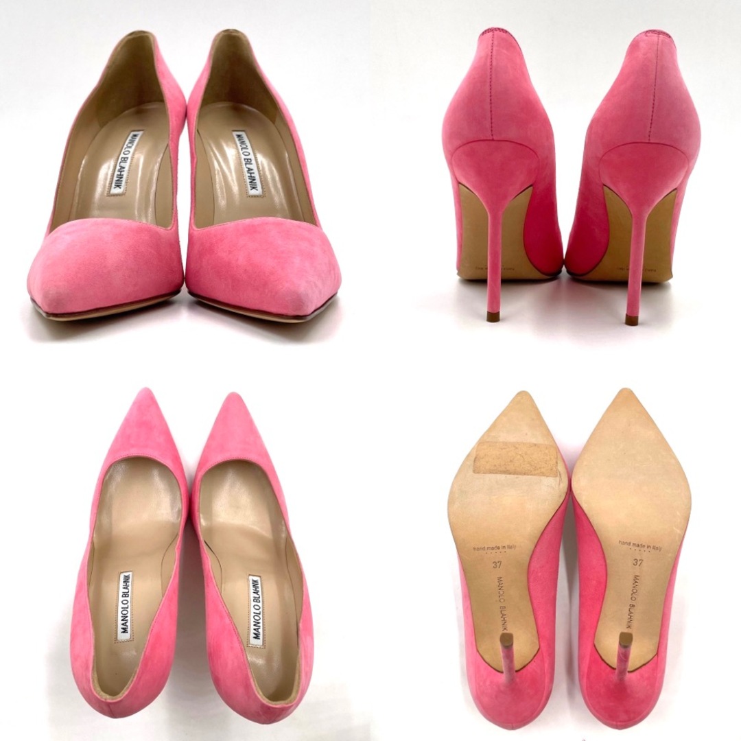 【値下げしました!】MANOLO BLAHNIK マノロブラニク パンプス ポインテッドトゥ ピンヒール 靴 ファッションアイテム スウェード ピンク レディース 定番【中古品】