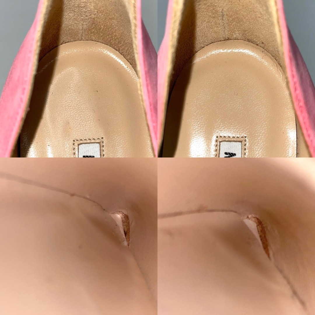 【値下げしました!】MANOLO BLAHNIK マノロブラニク パンプス ポインテッドトゥ ピンヒール 靴 ファッションアイテム スウェード ピンク レディース 定番【中古品】
