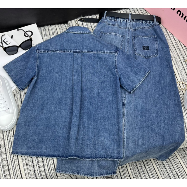 miumiu デニム　セットアップ Miu Miu ミュウミュウ デニムセットアップ