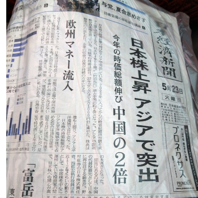 日経新聞　５月23日