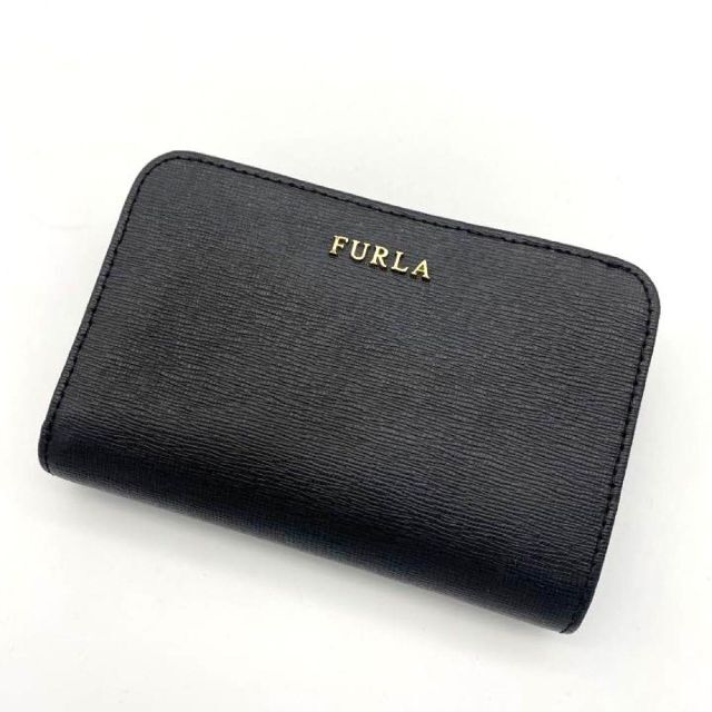 【極美品】サフィアーノ　FURLA フルラ　財布　二つ折り　ブラック