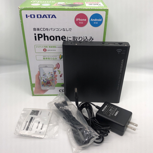 IODATA(アイオーデータ)のI-O DATA CD取込 Wi-Fiモデル「CDレコ」 CDRI-W24AI スマホ/家電/カメラのPC/タブレット(PC周辺機器)の商品写真