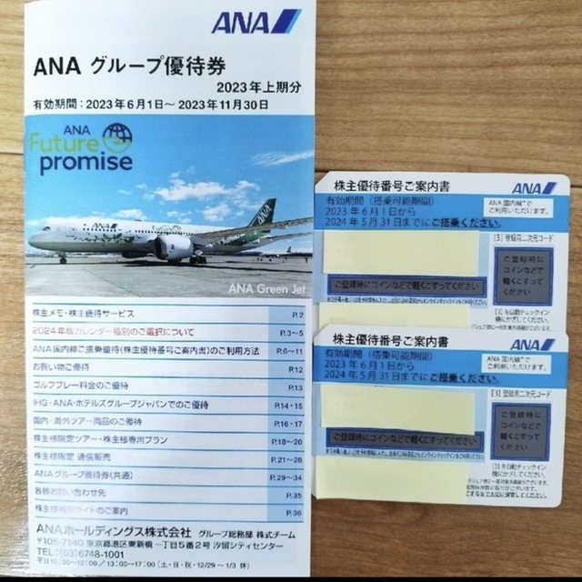 ANA 株主優待券　2枚セット/ 24年5月31日期限 チケットの優待券/割引券(その他)の商品写真