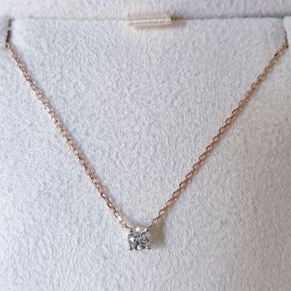 ヨンドシー(4℃)の4℃ ダイヤモンド ネックレス K18PG Pt950 0.162ct G SI(ネックレス)