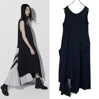 ワイズ(Y's)のY's 22 RESORT MIXED BORDER PLEATED DRESS(その他)